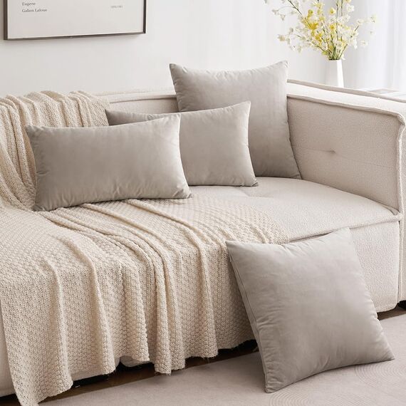 MIULEE 2er Set Kissenbezug Kissenhülle Dekorative Dekokissen Sofakissen Quadrat Wurfkissenbezug mit Verstecktem Reißverschluss Sofa Schlafzimmer 16x24 Zoll 40x60 cm Heart Wood