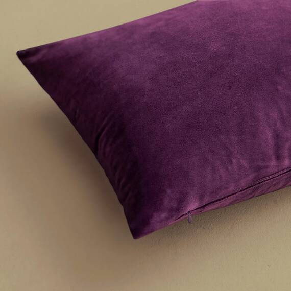 MIULEE 2er Set Kissenbezug Kissenhülle Dekorative Dekokissen Sofakissen Quadrat Wurfkissenbezug mit Verstecktem Reißverschluss Sofa Schlafzimmer 24x24 Zoll 60x60 cm Aubergine Lila