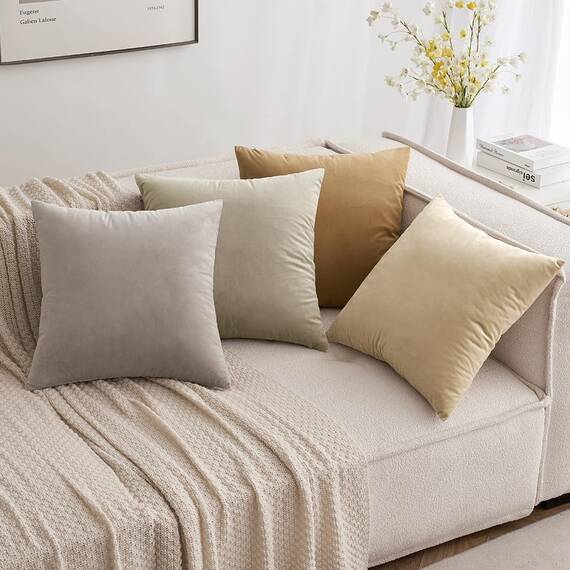 MIULEE 2er Set Kissenbezug Kissenhülle Dekorative Dekokissen Sofakissen Quadrat Wurfkissenbezug mit Verstecktem Reißverschluss Sofa Schlafzimmer 26x26 Zoll 65x65 cm Heart Wood