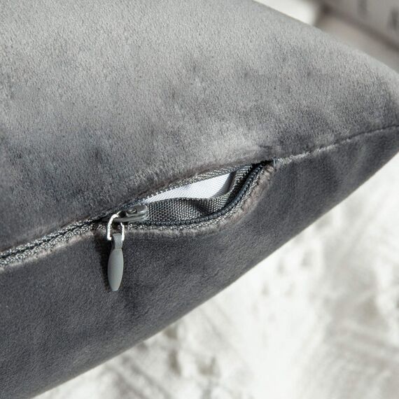 MIULEE 2er Set Kissenbezug Kissenhülle Dekorative Dekokissen Sofakissen Quadrat Wurfkissenbezug mit Verstecktem Reißverschluss Sofa Schlafzimmer 20x20 Zoll 50x50 cm Dunkelgrau