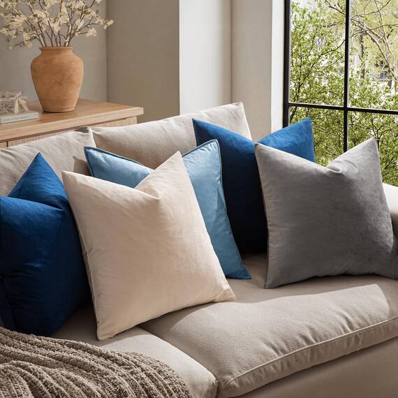 MIULEE 2er Set Kissenbezug Kissenhülle Dekorative Dekokissen Sofakissen Quadrat Wurfkissenbezug mit Verstecktem Reißverschluss Sofa Schlafzimmer 24x24 Zoll 60x60 cm Dunkelblau