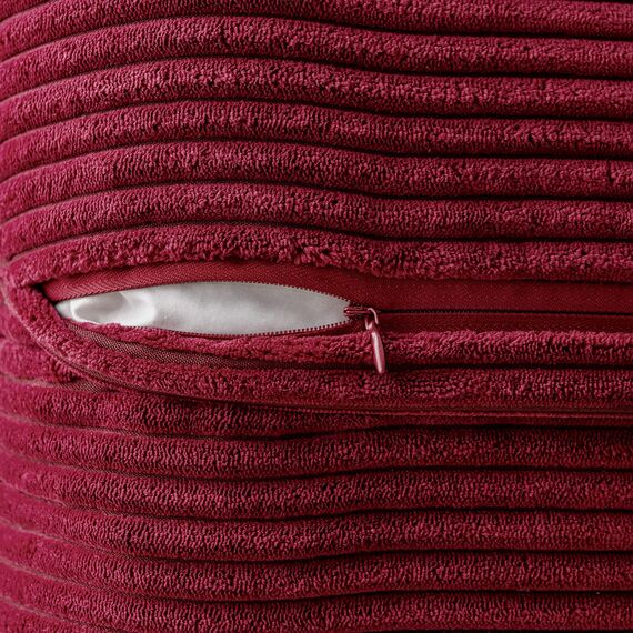 MIULEE 2er Set Kordsamt Kissenbezüge Samtkissen Weich Dekokissen Dekorativ Kissenbezug Modern Kissenhülle Sofakissen Zierkissen Couchkissen für Wohnzimmer Schlafzimmer Burgund 40x60 cm