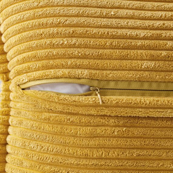 MIULEE 2er Set Kordsamt Kissenbezüge Samtkissen Weich Dekokissen Dekorativ Kissenbezug Modern Kissenhülle Sofakissen Zierkissen Couchkissen für Wohnzimmer Schlafzimmer Kurkuma 40x40 cm