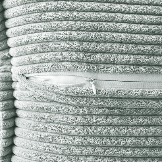 MIULEE 2er Set Kordsamt Kissenbezüge Samtkissen Weich Dekokissen Dekorativ Kissenbezug Modern Kissenhülle Sofakissen Zierkissen Couchkissen für Wohnzimmer Schlafzimmer Grau Grün 40x60 cm