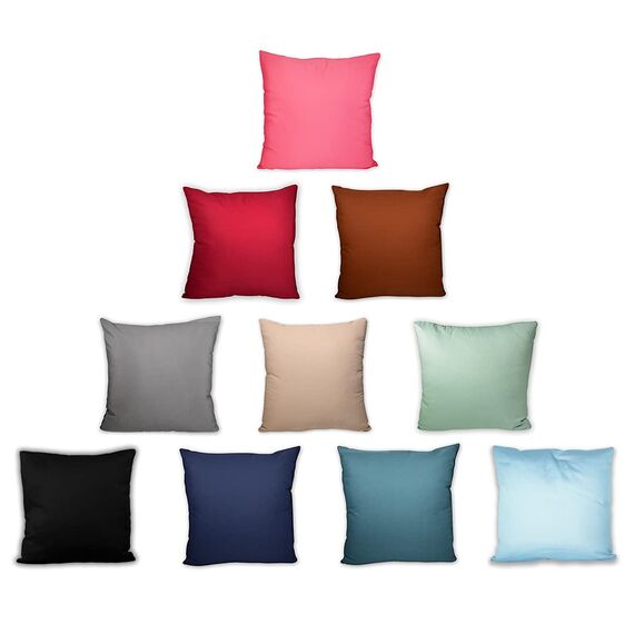 LOOXIS Personalisiertes Kissen mit Foto & Text Bedruckt, selbst gestalten – 40x40 cm, farbige Rückseite, Leinenhaptik – Geschenkidee Männer, Frauen, Jahrestag, Geburtstag, Einzug – Bonbonpink