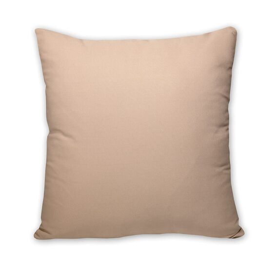 LOOXIS Personalisiertes Kissen mit Foto & Text Bedruckt, selbst gestalten – 40x40 cm, farbige Rückseite, Leinenhaptik – Geschenkidee Männer, Frauen, Jahrestag, Geburtstag, Einzug – Cappuccino