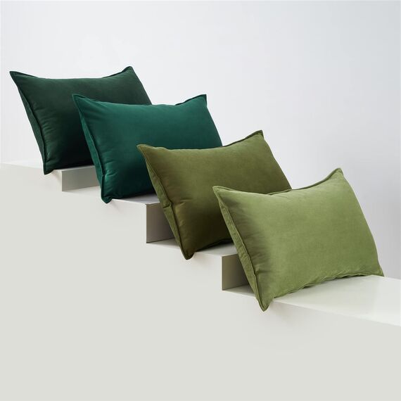 Topfinel Kissenbezug 30x50 Samt 4er Set grün Farbverlauf Kissenbezüge Kissenhülle sofakissen dekokissen Zierkissen Bezug deko für Sofa Schlafzimmer Wohnzimmer Kinderzimmer