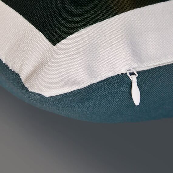 LOOXIS Personalisiertes Kissen mit Foto & Text Bedruckt, selbst gestalten – 40x40 cm, farbige Rückseite, Leinenhaptik – Geschenkidee Männer, Frauen, Jahrestag, Geburtstag, Einzug – Taubenblau