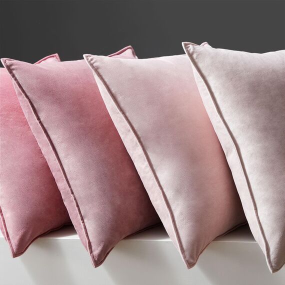 Topfinel Kissenbezug 50x50 cm rosa 4er Set Samt Kissenbezüge Kissenhülle Dekokissenbezug sofakissen dekokissen deko für Sofa Schlafzimmer Wohnzimmer Balkon Kinder flauschig Farbverlauf