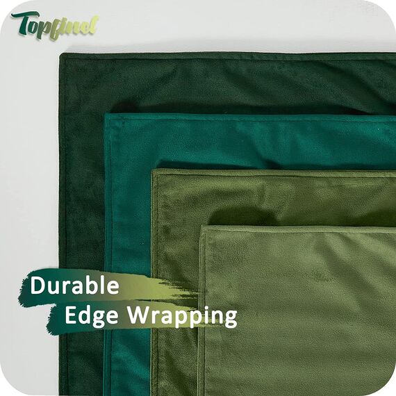 Topfinel 45x45 4er Set Kissenbezug grün Samt Farbverlauf Kissenbezüge Kissenhülle sofakissen dekokissen Zierkissen Bezug deko für Sofa Schlafzimmer Wohnzimmer Balkon weich