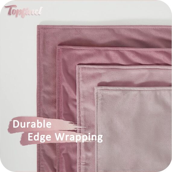 Topfinel Kissenbezug, Einfarbig, 40x40 cm rosa 4er Set Samt Kissenbezüge Kissenhülle Dekokissenbezug sofakissen dekokissen deko für Sofa Schlafzimmer Wohnzimmer Balkon Kinder flauschig Farbverlauf