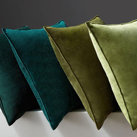 Topfinel 45x45 4er Set Kissenbezug grün Samt Farbverlauf Kissenbezüge Kissenhülle sofakissen dekokissen Zierkissen Bezug deko für Sofa Schlafzimmer Wohnzimmer Balkon weich