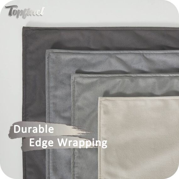 Topfinel 60x60 4er Set Kissenbezug grau Samt Farbverlauf Kissenbezüge Kissenhülle sofakissen dekokissen Zierkissen Bezug deko für Sofa Schlafzimmer Wohnzimmer Balkon weich