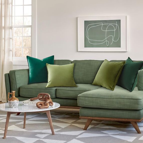 Topfinel 45x45 4er Set Kissenbezug grün Samt Farbverlauf Kissenbezüge Kissenhülle sofakissen dekokissen Zierkissen Bezug deko für Sofa Schlafzimmer Wohnzimmer Balkon weich