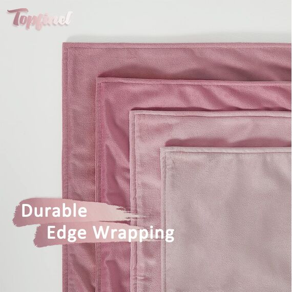 Topfinel Kissenbezug rosa 30x50 4er Set Samt Farbverlauf Kissenbezüge Kissenhülle sofakissen dekokissen Zierkissen Bezug deko für Sofa Schlafzimmer Wohnzimmer Balkon weich