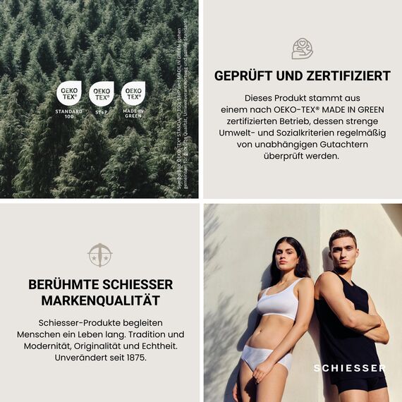 Schiesser Bettwäscheset Doubleface - Renforcé - 2-teilig - 135 x 200 cm - Grün-Dunkelgrau