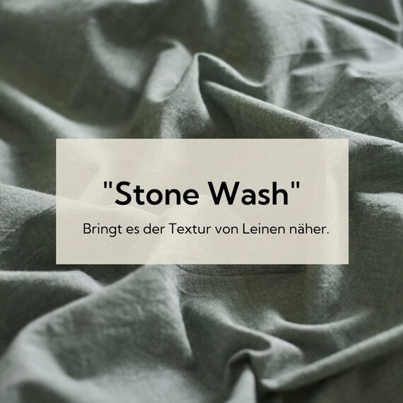 MILDLY Bettwäsche 220x240 Baumwolle Salbeigrün, Bettwäsche-Sets 100% Gewaschene Baumwolle mit Leinenartigem Griff, ÖkoTex Zertifiziert & für Allergiker Geeignet, 1 Bettbezug & 2 Kissenbezügen 80x80