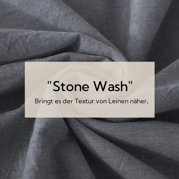 MILDLY Bettwäsche 200x200 Baumwolle, Bettwäsche-Sets Dunkelgrau2 3 Teilig mit Reißverschluss Ähnliche Textur wie Stone Washed Leinen und Enthält 1 Bettbezug und 2 Kissenbezug 80x80