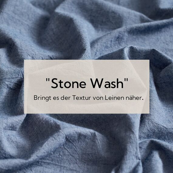 MILDLY Bettwäsche 155x220 Baumwolle, Bettwäsche-Sets Denim Blue 2 Teilig mit Reißverschluss Ähnliche Textur wie Stone Washed Leinen und Enthält 1 Bettbezug und 1 Kissenbezug 80x80