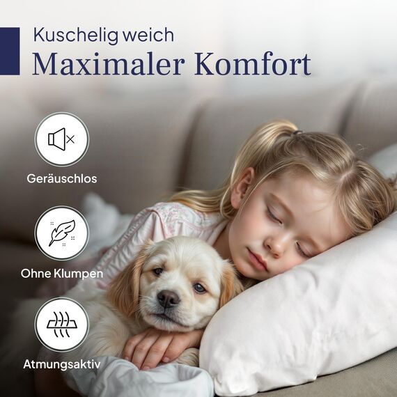 Gentle North Kopfkissen (45x45 cm groß) - 2er Set Kissen für Bett und als Dekokissen - Mit Reißverschluss für Füllung - Sofakissen - Zierkissen für Couch und Sofa - Ökotex - Waschbar bis 60° - Weiß