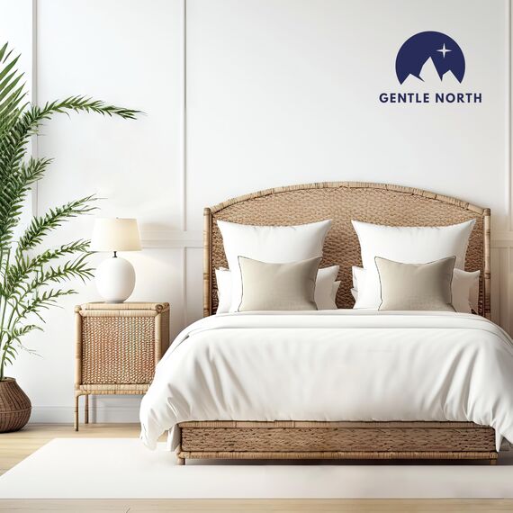 Gentle North Kopfkissen (40x80 cm groß) - Kissen für Bett und als Dekokissen - Mit Reißverschluss für Füllung - Sofakissen - Zierkissen für Couch und Sofa - Ökotex - Waschbar bis 60° - Weiß