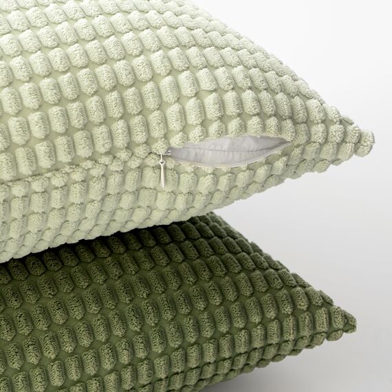 MIULEE 4er Set Kissenbezug Kissen Dekorative Kissenbezüge Kordsamt Sofakissen Dekokissen Couchkissen Deko Bezug für Sofa Couch Wohnzimmer Schlafzimmer Büro 45x45 cm Waldgrün Serie