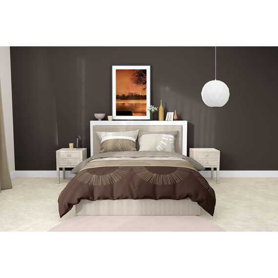 DILIOS Premium Bettwäsche 135x200 – 100% Baumwolle, ÖKO-TEX Zertifiziert, Renforcé, Atmungsaktiv & Antiallergisch, mit Reißverschluss, 2teilig – Bettbezug + Kissenbezug 80x80, Hellbraun, Braun