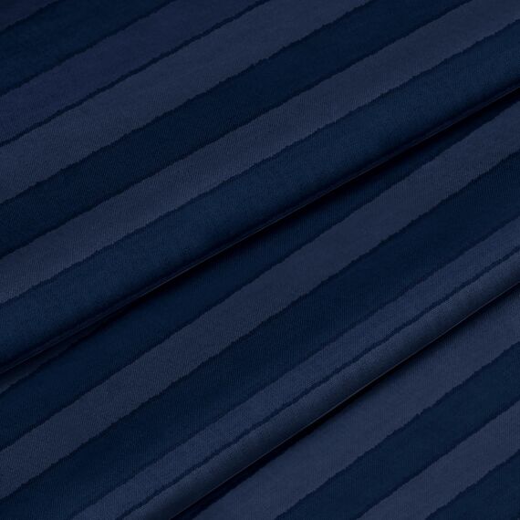 LARAWELL Bettwäsche 135x200 Baumwolle ganzjahres Bettwäsche-Sets blau gestreift Premium