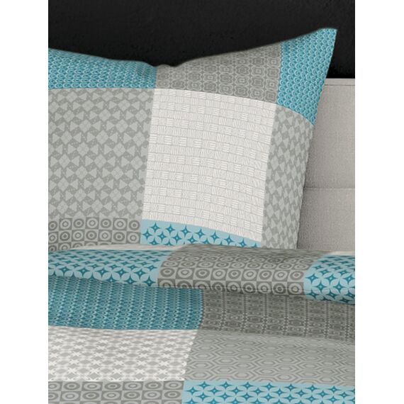 Bierbaum Bettwäsche 6277, Fein-Biber, Designed in Germany, türkis 14, 200 x 200 cm + 2x 80x80 cm, für das Doppelbett