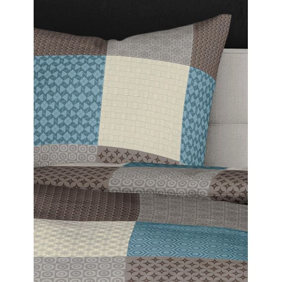 Bierbaum Bettwäsche, 6277, Fein-Biber, Designed in Germany, mokka 04, 200x200 cm+ 2x 80x80 cm, für das Doppelbett