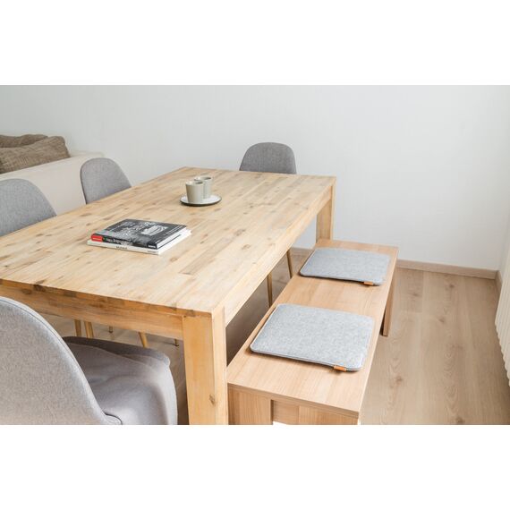 Miqio Design Sitzkissen Rechteckig aus Filz mit Antirutschnoppen | Nachhaltig aus recycelten PET Flaschen | 40x40 cm | 2er-Set | Waschbare Stuhlkissen rutschfest | Sitzauflage für Bank und Stuhl