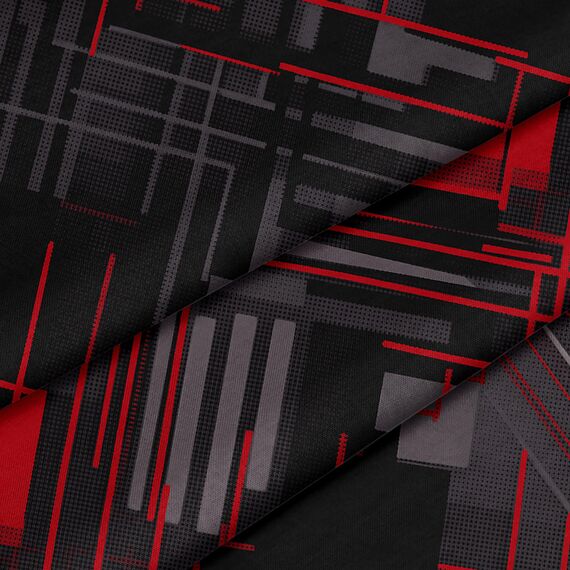 LARAWELL Bettwäsche 135x200 Baumwolle ganzjahres Bettwäsche-Sets rot grau abstrakt geometrisch Premium