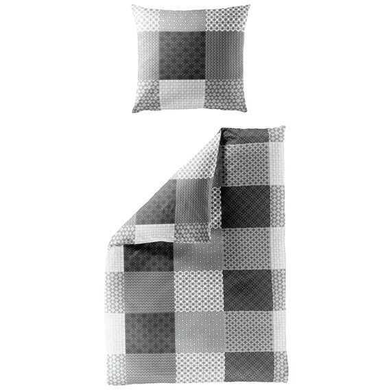 Bierbaum Bettwäsche 6277, Fein-Biber, Designed in Germany, Silber 15, 155 x 220 + 80 x 80 cm, Komfortgröße