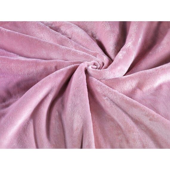 DreamHome Winter Wende Plüsch Bettwäsche 135x200 Nicky-Teddy Cashmere Touch Coral Fleece Bettdezug + Kissenbezug 80x80, Farbe:Silber-ROSA