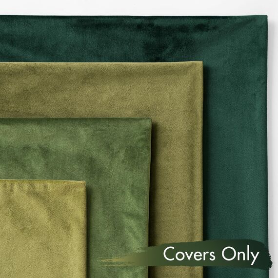 MIULEE Samt Kissenbezug Kissenhülle 4er Set Samtkissen Dekorative Dekokissen Couchkissen Zierkissen Deko Farbverlauf Bezugbezug für Wohnzimmer Kinder 45x45cm Forest Green Series