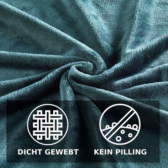 MALIKA Winter Plüsch Bettwäsche Nicky-Teddy Cashmere Coral Fleece 135x200 155x220 200, Größe:135 x 200 cm, Designe:DUNKELGRÜN