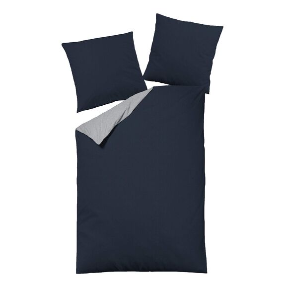 jilda-tex Biber Bettwäsche Made IN Germany Melange 135x200 cm + 80x80 cm 100% Baumwolle Feinbiberbettwäsche Edel-Flanell Verschiedene Größen/Farben (Uni Hellgrau/Blau, 135 x 200 cm)