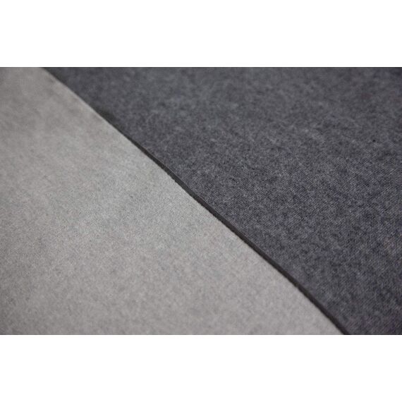 jilda-tex Biber Bettwäsche Made IN Germany Melange 135x200 cm + 80x80 cm 100% Baumwolle Feinbiberbettwäsche Edelflanell Verschiedene Größen/Farben (Dunkelgrau/Streifen Hellgrau, 135 x 200 cm)