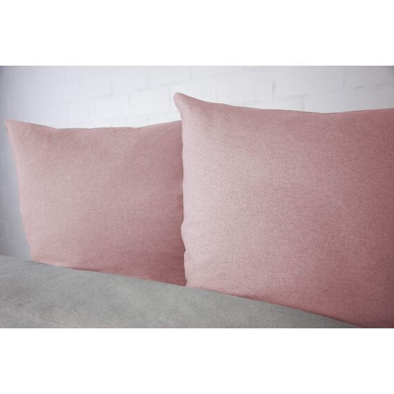 jilda-tex Biber Bettwäsche Made IN Germany Melange 135x200 cm + 80x80 cm 100% Baumwolle Feinbiberbettwäsche Edel-Flanell Verschiedene Größen/Farben (Uni Hellgrau/Rose, 200 x 200 cm)