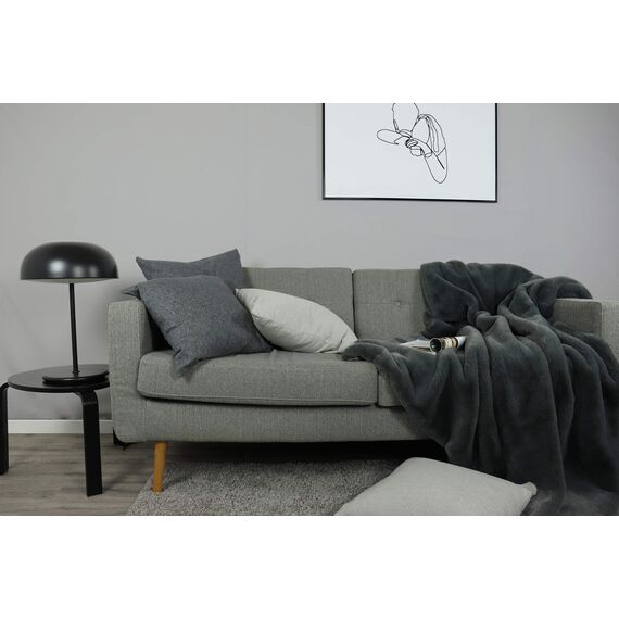 jilda-tex Biber Bettwäsche Made IN Germany Melange 135x200 cm + 80x80 cm 100% Baumwolle Feinbiberbettwäsche Edel-Flanell Verschiedene Größen/Farben (Uni Hellgrau, 2X 50 x 50 cm)