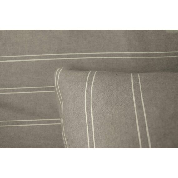 jilda-tex Biber Bettwäsche Made IN Germany Melange 135x200 cm + 80x80 cm 100% Baumwolle Feinbiberbettwäsche Edel-Flanell Verschiedene Größen/Farben (Dark Pinstripes Beige, 200 x 200 cm)