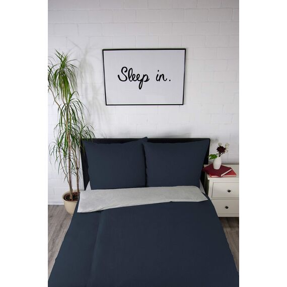 jilda-tex Biber Bettwäsche Made IN Germany Melange 135x200 cm + 80x80 cm 100% Baumwolle Feinbiberbettwäsche Edel-Flanell Verschiedene Größen/Farben (Uni Hellgrau/Blau, 135 x 200 cm)