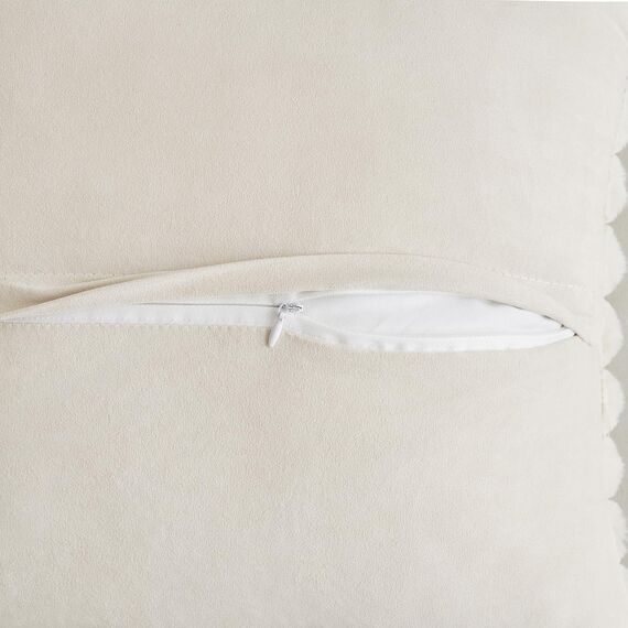 MIULEE Plüsch Kissenbezug 30x50 Weihnachten Deko Flauschige Kissenbezüge Kunstpelz Fell Sofakissen Flauschig Dekokissen Kissenhülle für Wohnzimmer Schlafzimmer Sofa Kuschelkissen Weiß 2er Set