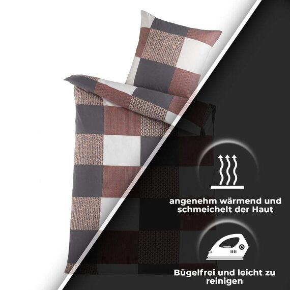 DreamHome Warme Winter Mikrofaser Termo Fleece Bettwäsche 135x200 155x220 200x200 für die Kaltejahreszeit Modern, Größe:200 x 200 cm, Design - Motiv:Design 6