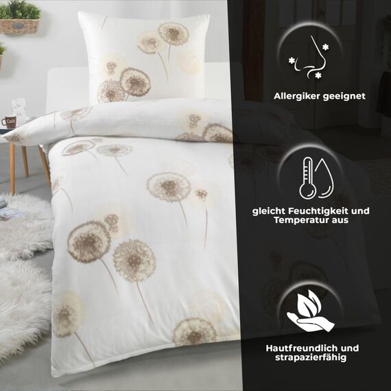 DreamHome Warme Winter Mikrofaser Termo Fleece Bettwäsche 135x200 155x220 200x200 für die Kaltejahreszeit Modern, Größe:200 x 200 cm, Design - Motiv:Design 4