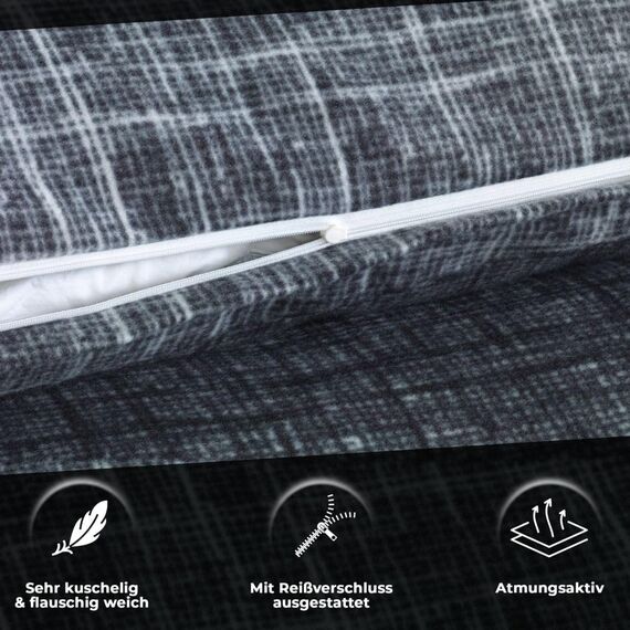 DreamHome Warme Winter Mikrofaser Termo Fleece Bettwäsche 135x200 155x220 200x200 für die Kaltejahreszeit Modern, Größe:155 x 220 cm, Design - Motiv:Design 1