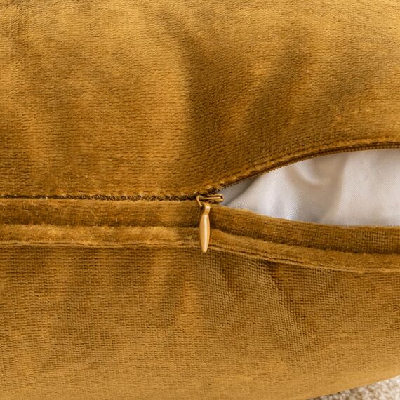 MIULEE 2er Set Samt Kissenbezug Flansch Kissenhülle Dekorative Sofakissen Dekokissen Umwickelte Kante Kissenbezüge Zierkissenbezug für Sofa Wohnzimmer Schlafzimmer 50x50 cm Champagner Golden