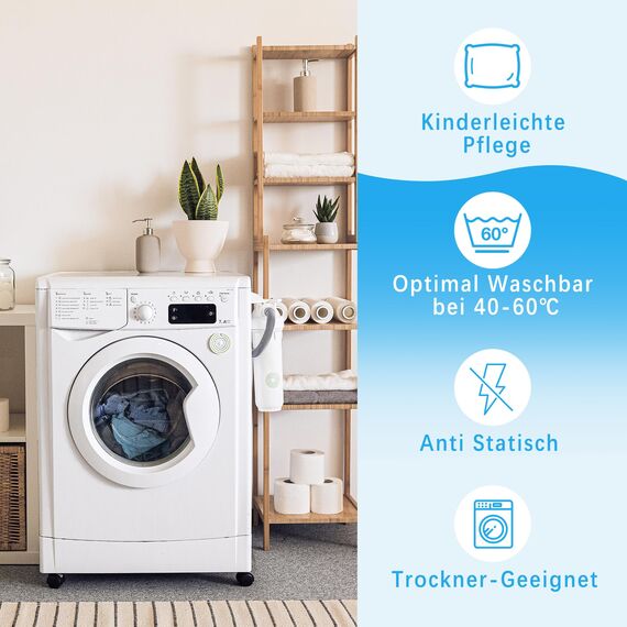 ATsense Bettwäsche 135x200 Baumwolle 4teilig, Stonewashed Bettwäsche-Sets Waldgrün Ähnlich wie Leinen, Oeko-TEX, Hypoallergen und Atmungsaktiv, 2 Bettbezug und 2 Kissenbezug 80x80