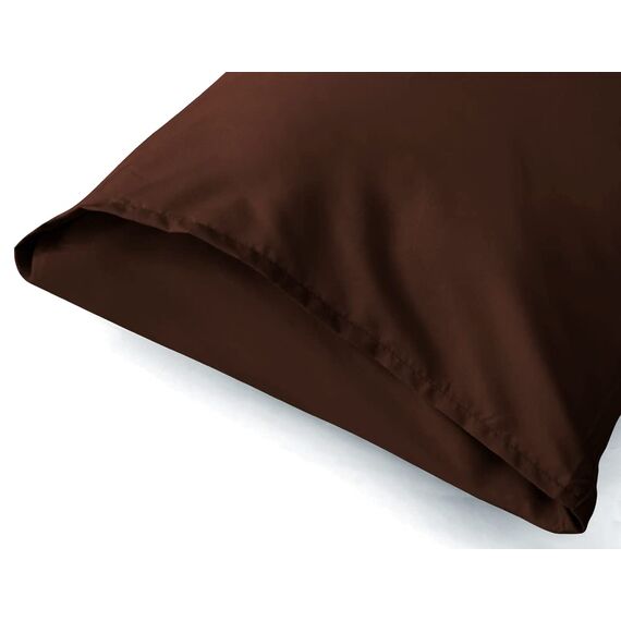 Amolavet Kissenbezug 40 x 80 Braun 2er Set Kopfkissenbezug 40x80 mit Hotelverschluss aus Gebürstetem Mikrofaser