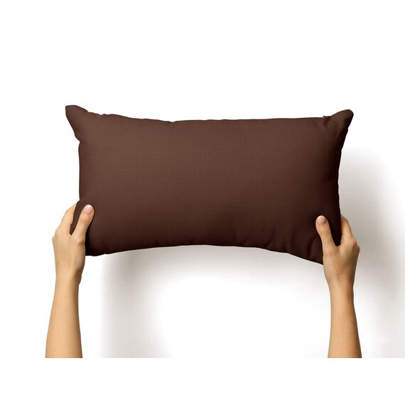 Amolavet Kissenbezug 40 x 80 Braun 2er Set Kopfkissenbezug 40x80 mit Hotelverschluss aus Gebürstetem Mikrofaser